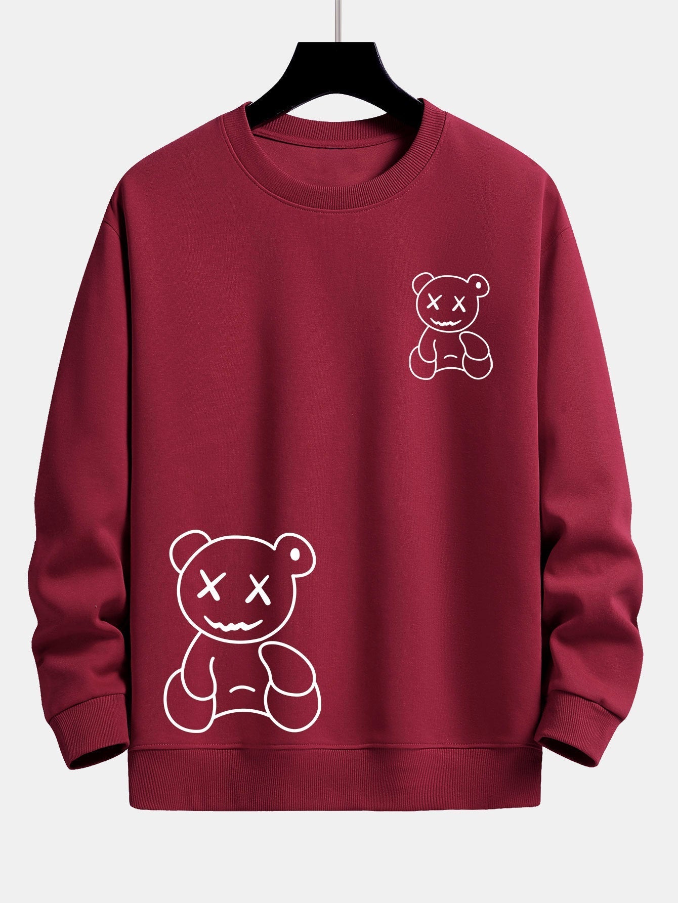 VARENO Bear Print Sweatshirt