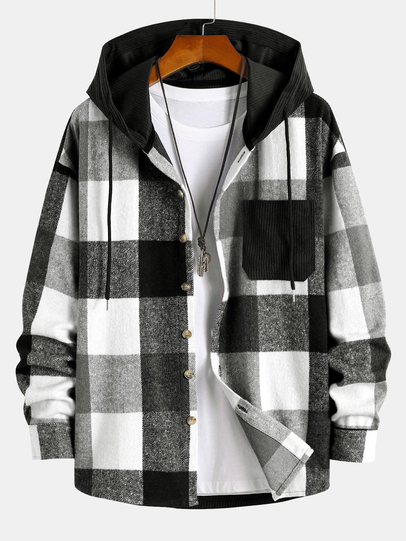 VARENO Flannel Plaid Ceket Gömlek