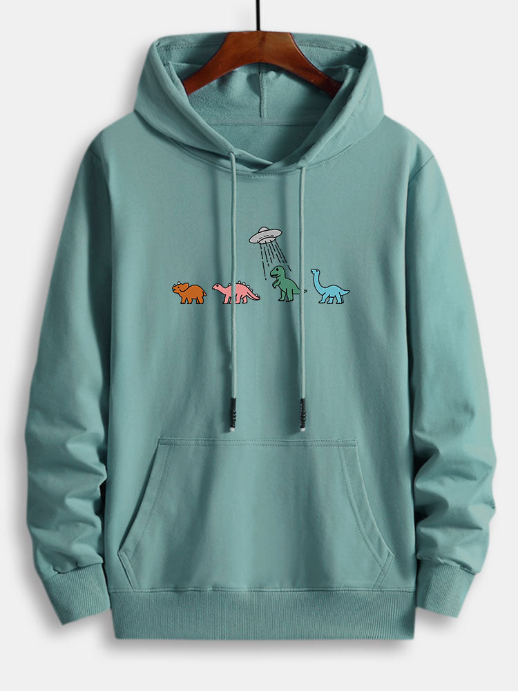 VARENO Cartoon Dinosaur Hoodie