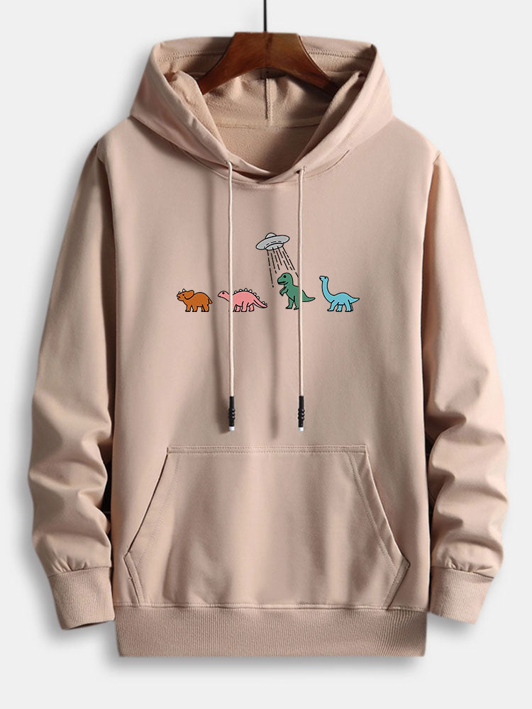 VARENO Cartoon Dinosaur Hoodie