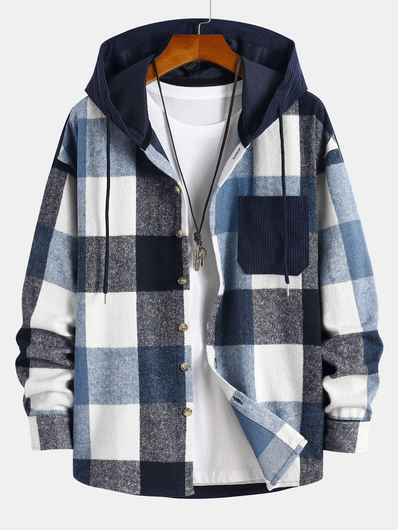 VARENO Flannel Plaid Ceket Gömlek
