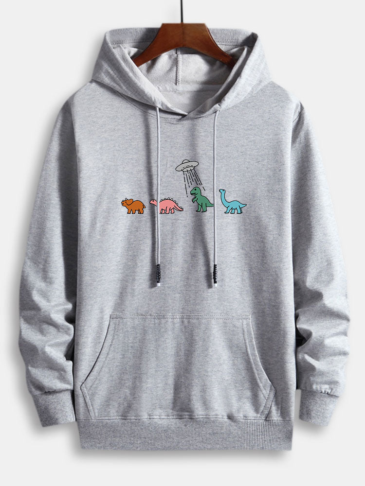 VARENO Cartoon Dinosaur Hoodie