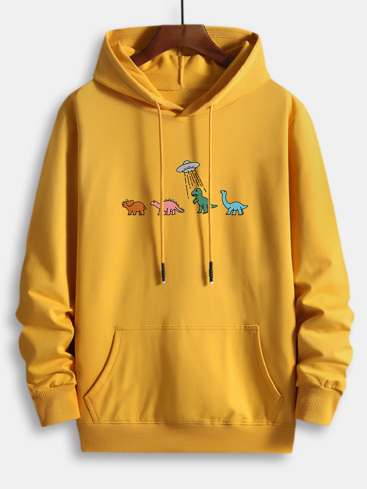 VARENO Cartoon Dinosaur Hoodie