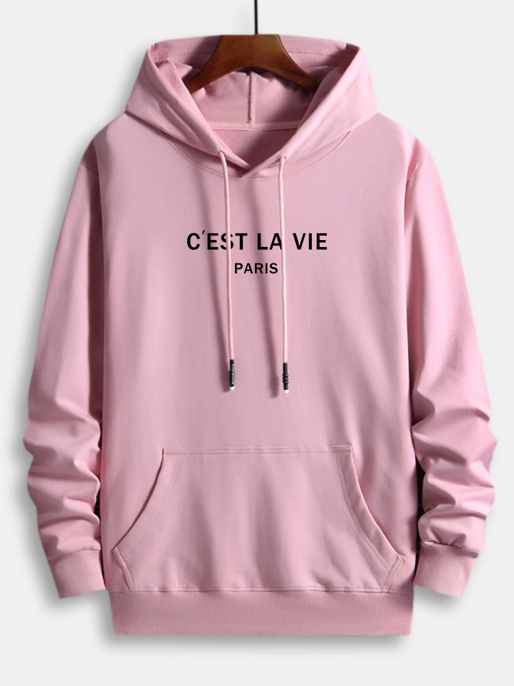 VARENO Paris Letter Hoodie