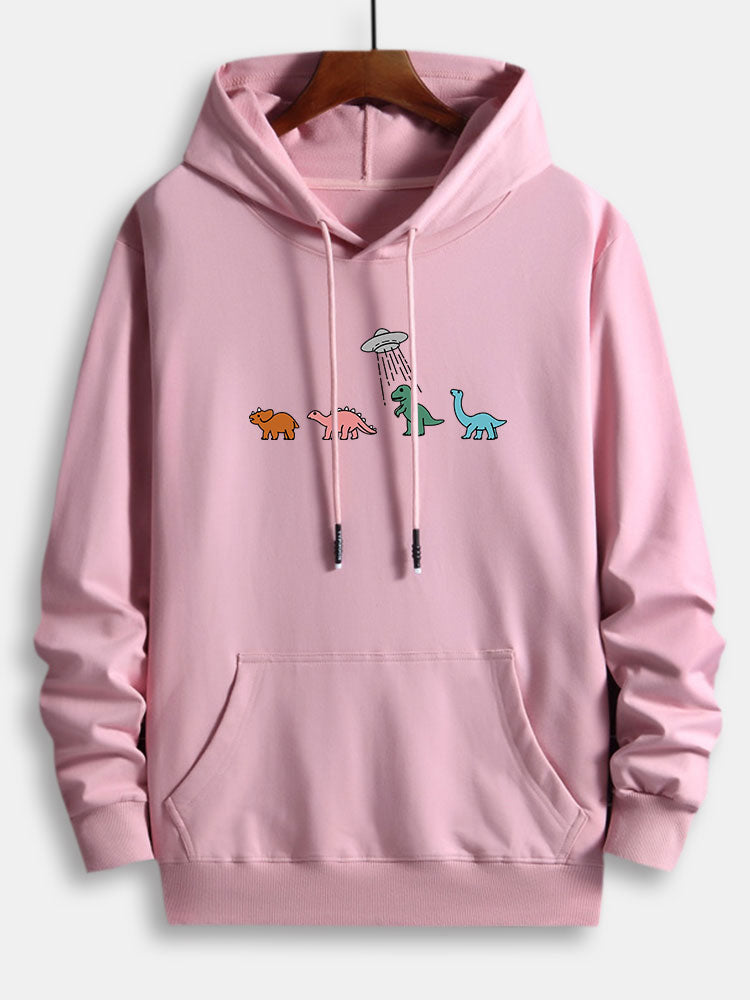 VARENO Cartoon Dinosaur Hoodie