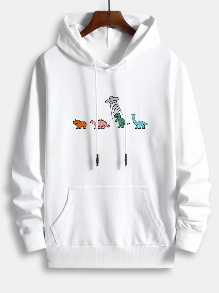VARENO Cartoon Dinosaur Hoodie