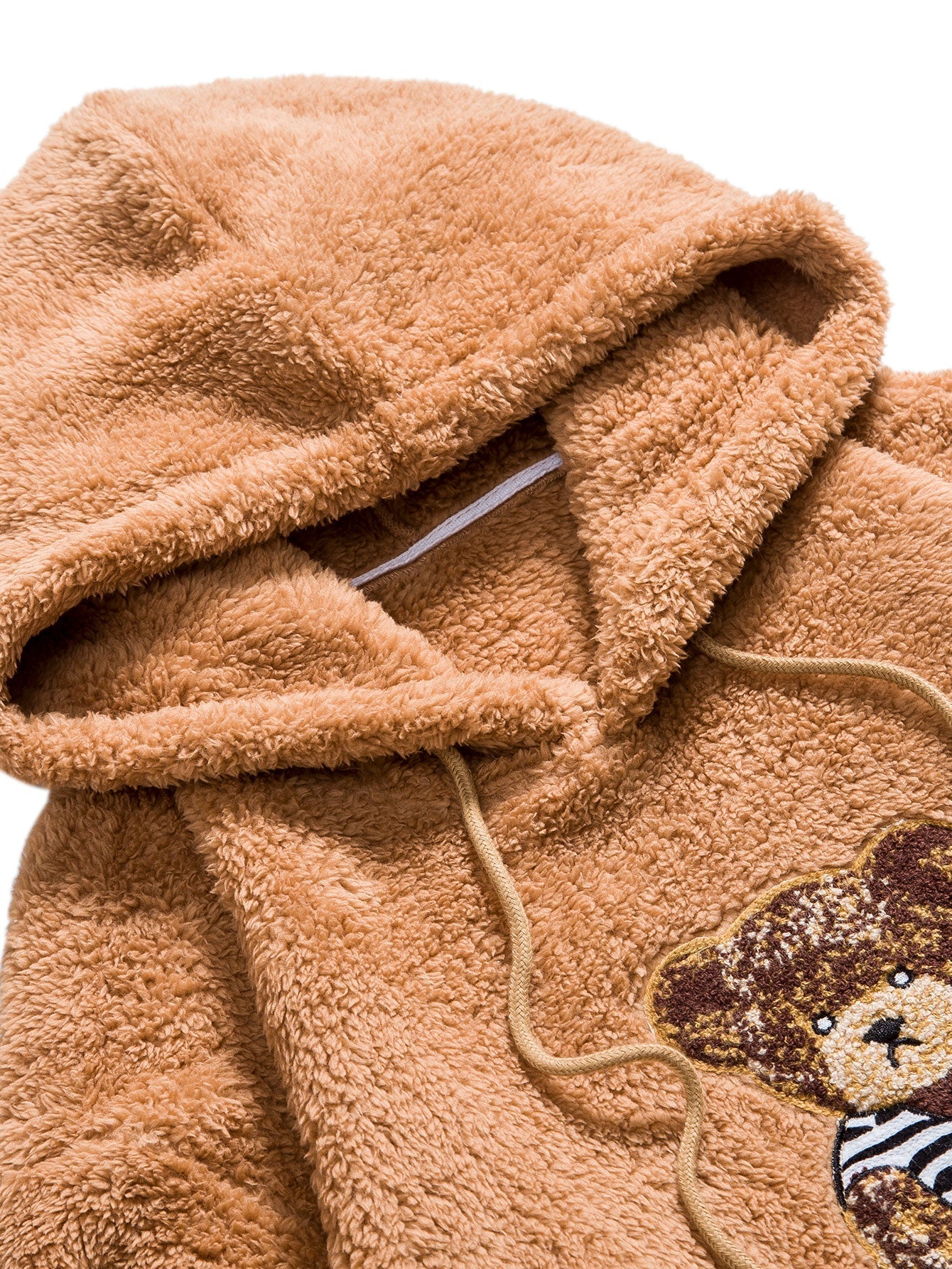 VARENO Bear Embroidered Hoodie