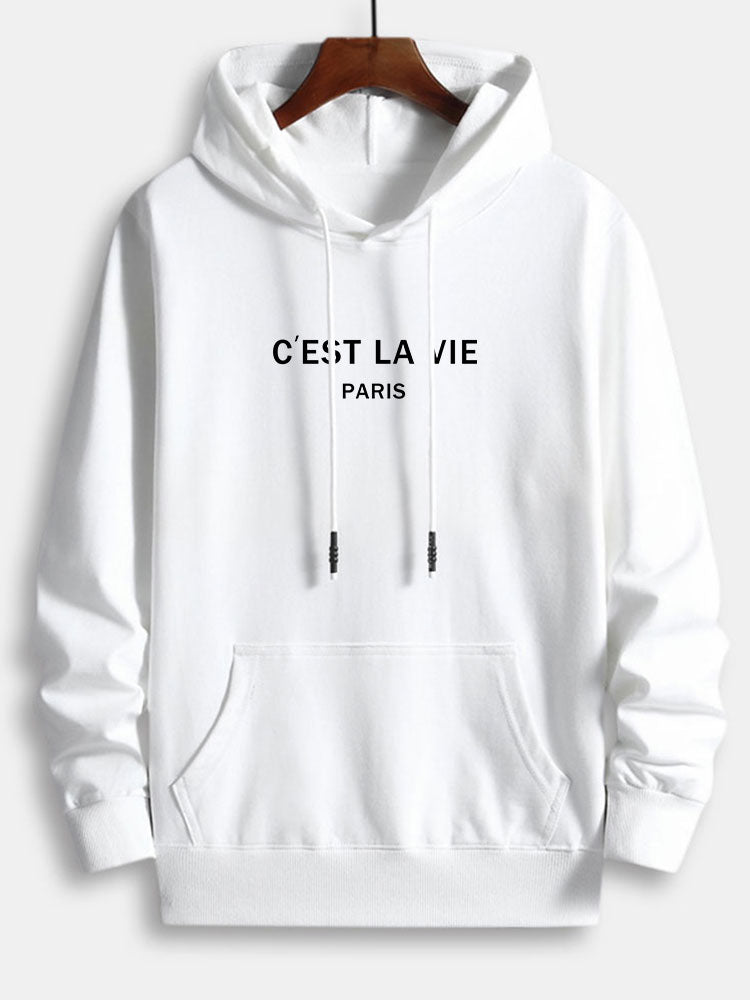 VARENO Paris Letter Hoodie