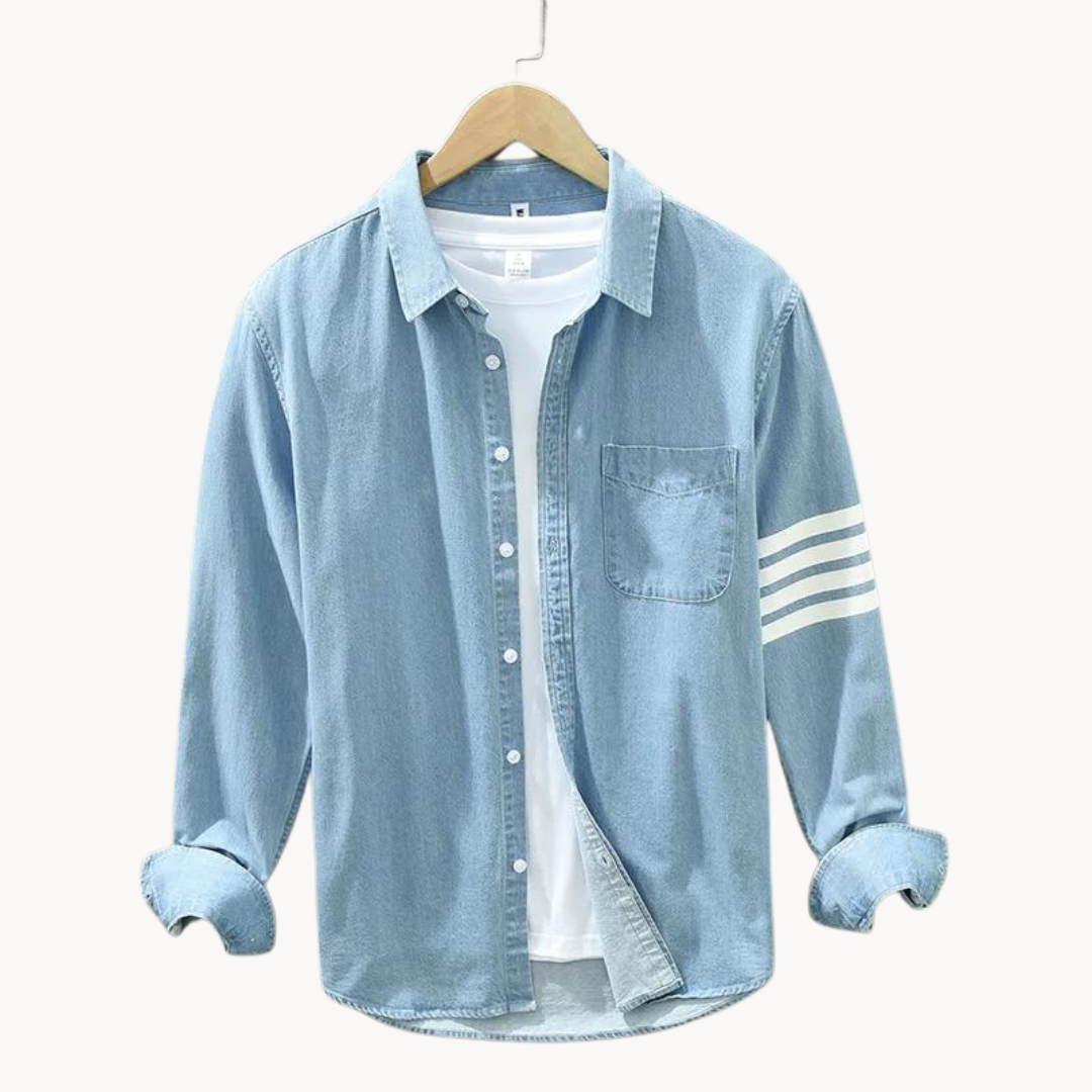 VARENO Denim Collar Gömlek