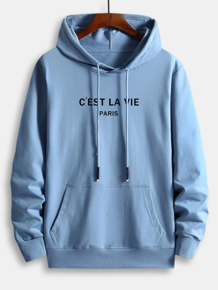 VARENO Paris Letter Hoodie