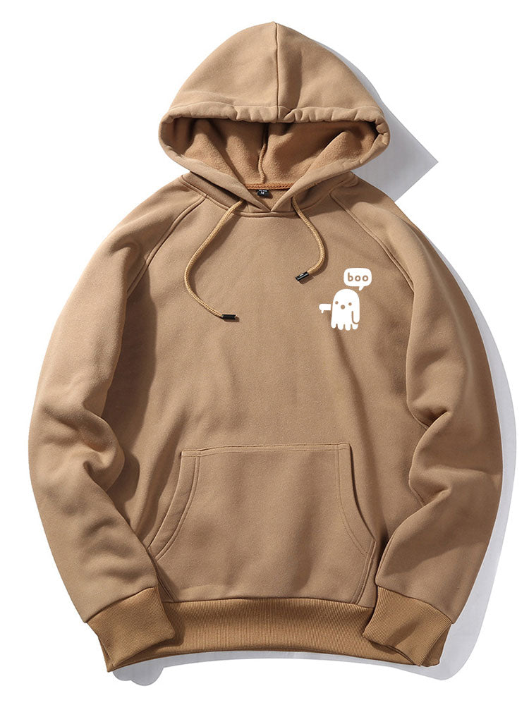 VARENO Cartoon Ghost Hoodie