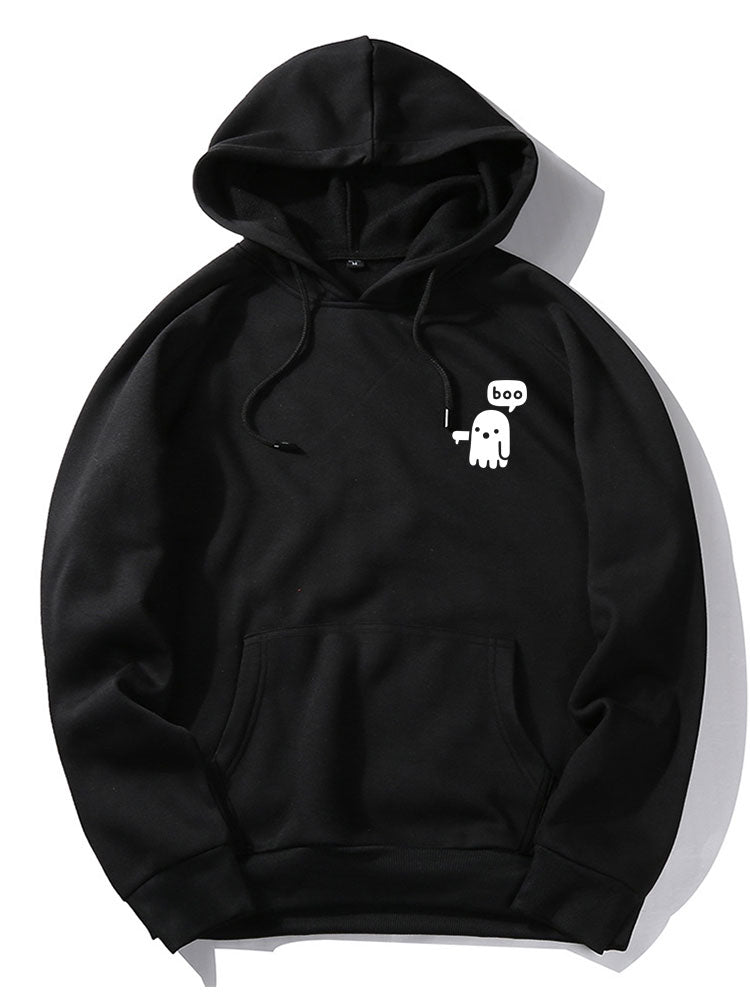 VARENO Cartoon Ghost Hoodie
