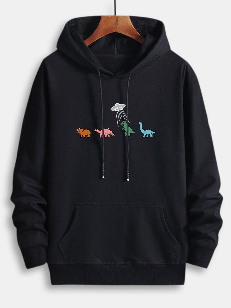 VARENO Cartoon Dinosaur Hoodie