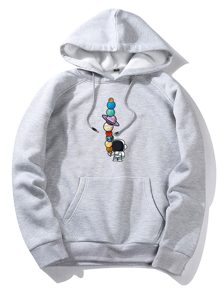 VARENO Cartoon Astronaut Hoodie
