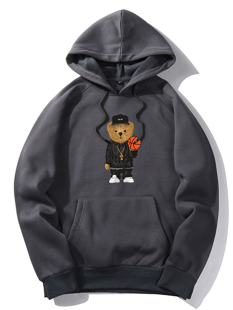 VARENO Basketball Bear Hoodie