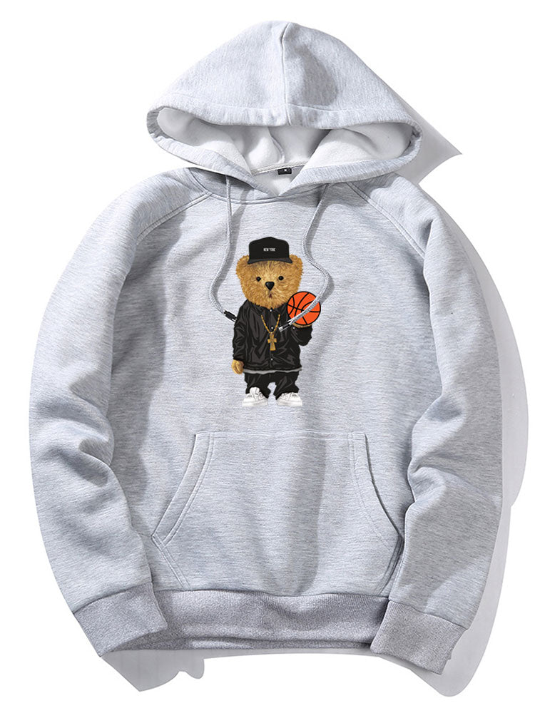 VARENO Basketball Bear Hoodie