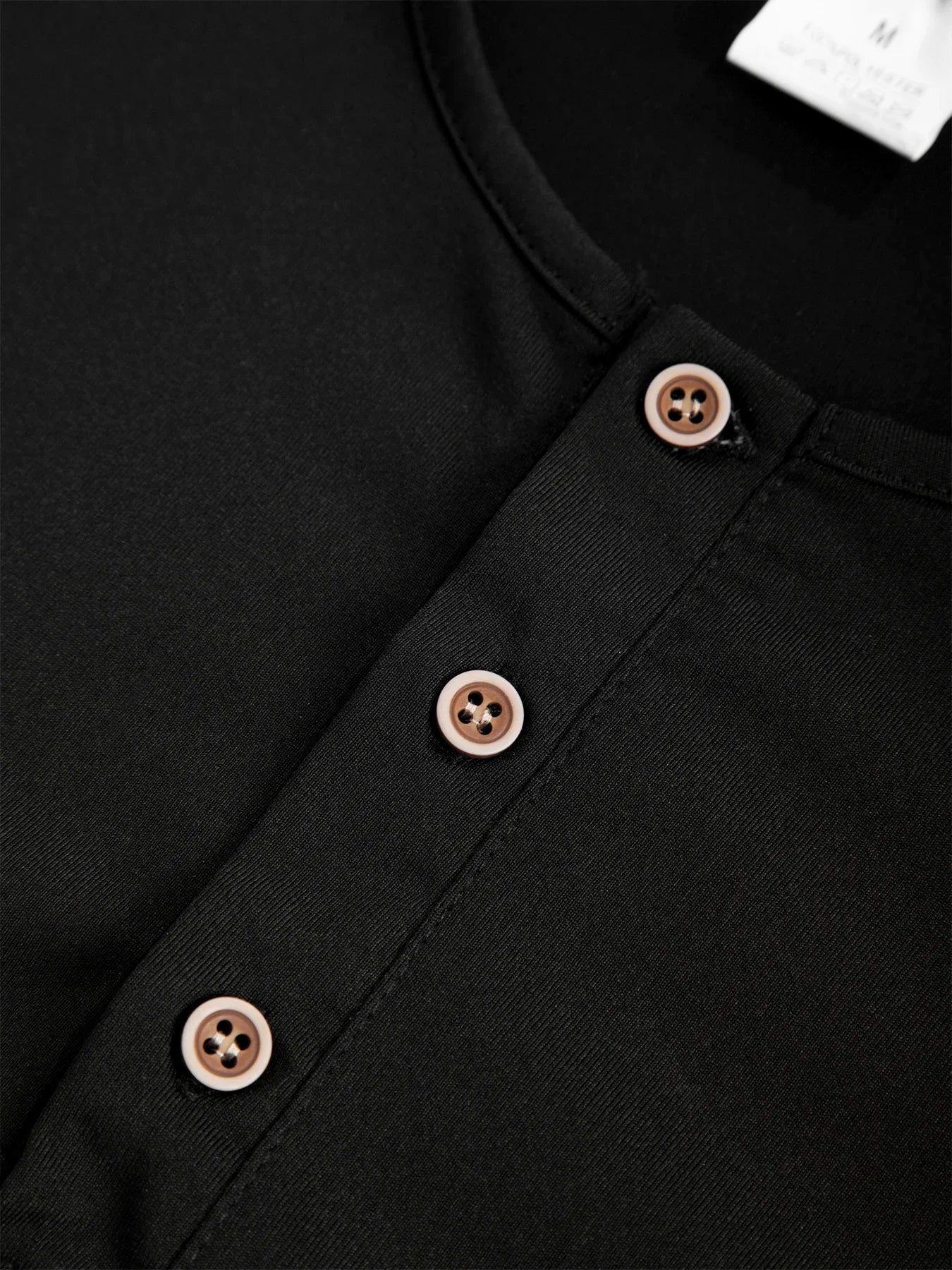 VARENO Uzun Kollu Henley T-shirt