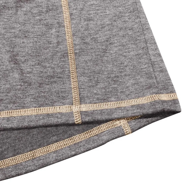 VARENO Henley Neck Uzun Kollu T-shirt