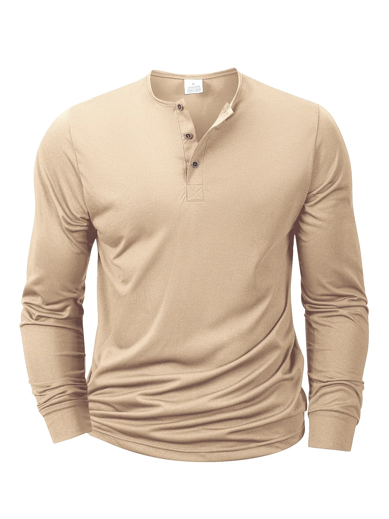 VARENO Uzun Kollu Henley T-shirt