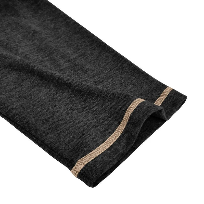 VARENO Henley Neck Uzun Kollu T-shirt