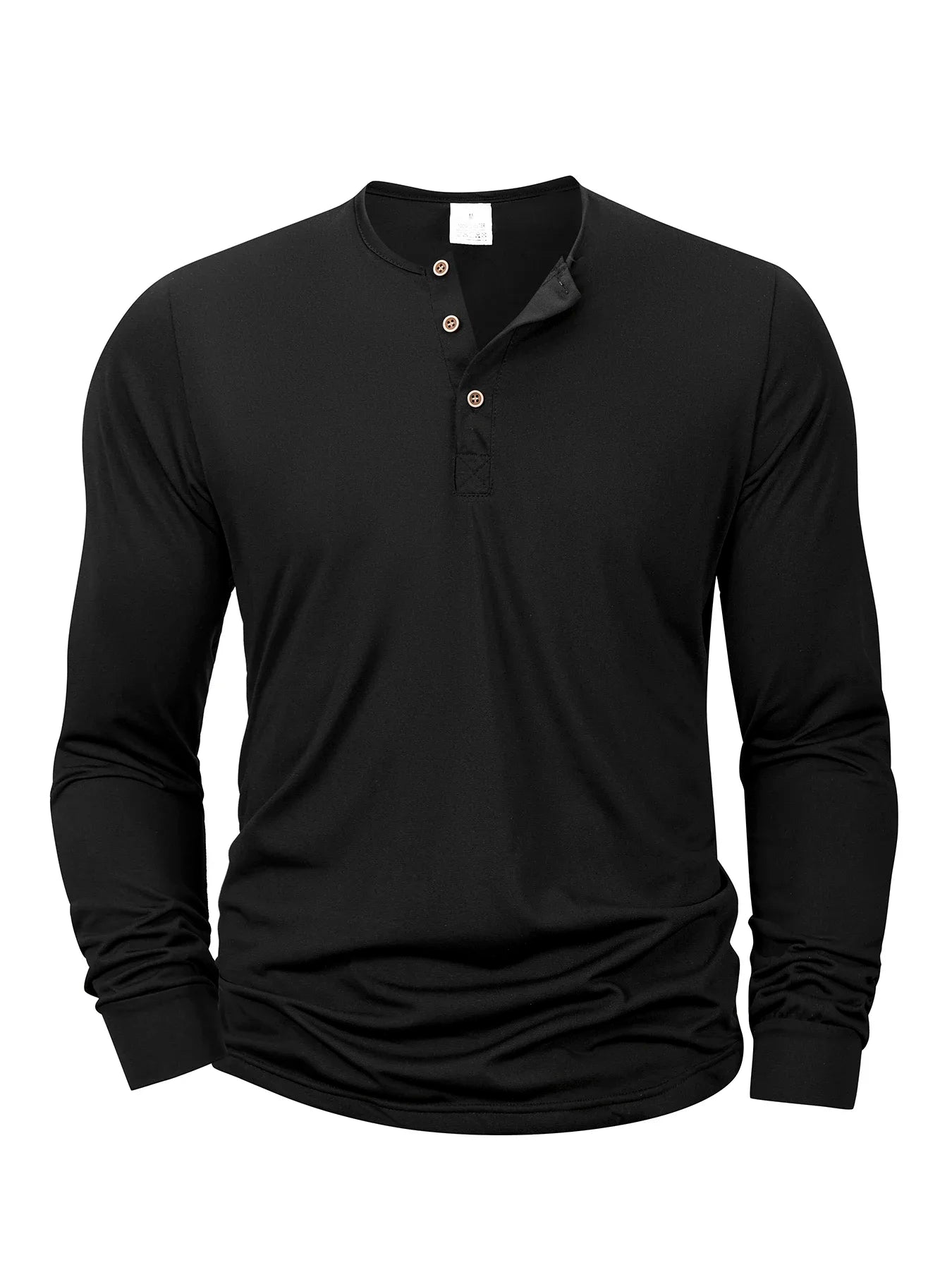 VARENO Uzun Kollu Henley T-shirt