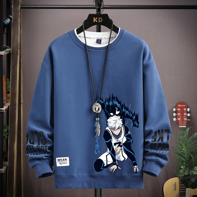 VARENO Anime Baskılı Oversize Sweatshirt
