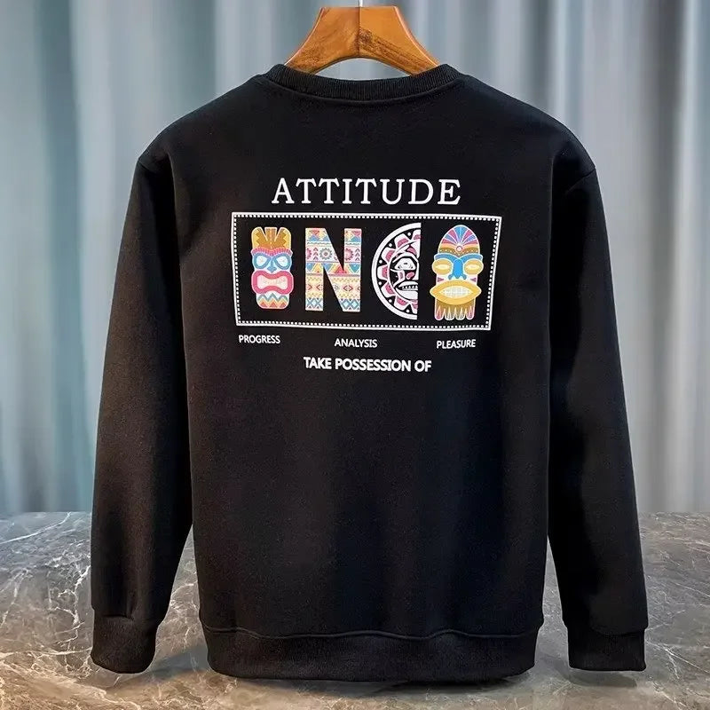 VARENO Vintage Desenli Oversize Sweatshirt