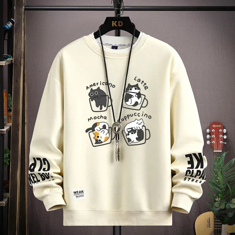VARENO Kahve Desenli Sweatshirt