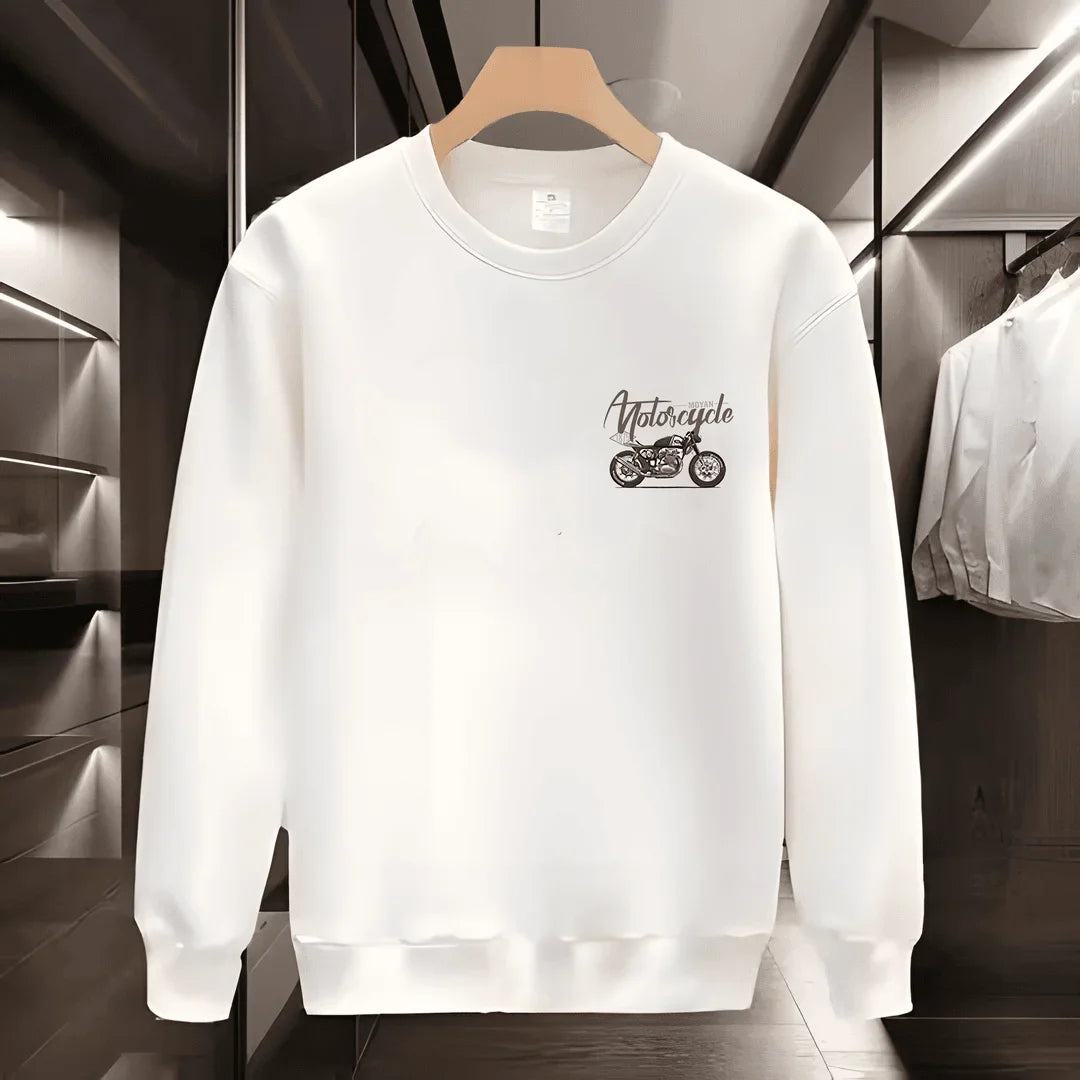 VARENO Motorcu Pamuklu Sweatshirt