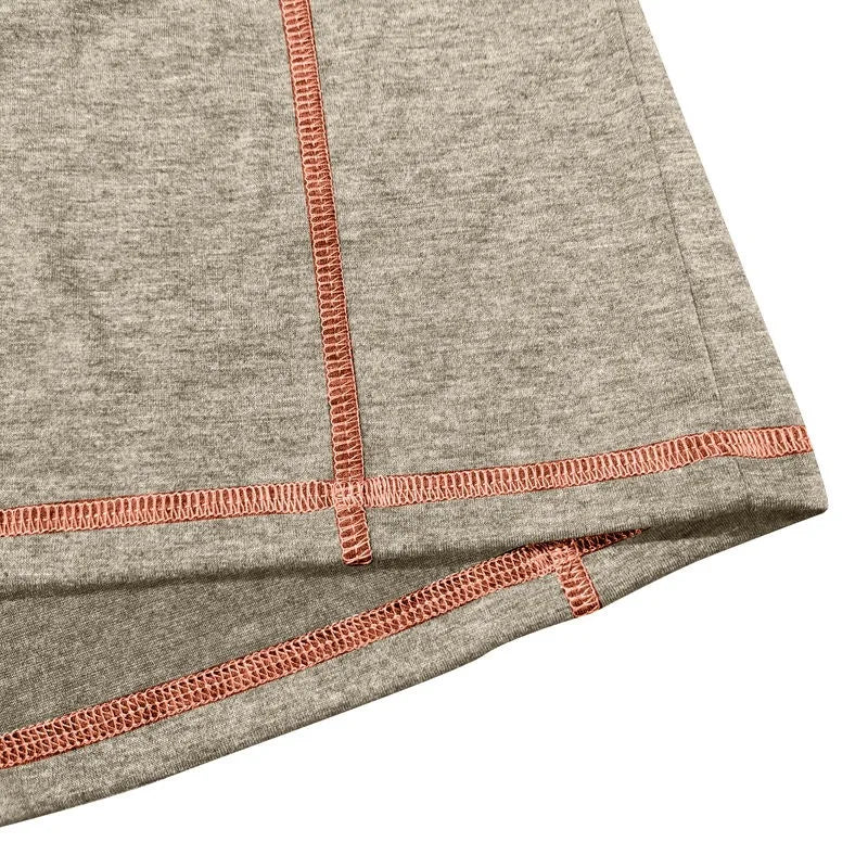 VARENO Henley Neck Uzun Kollu T-shirt