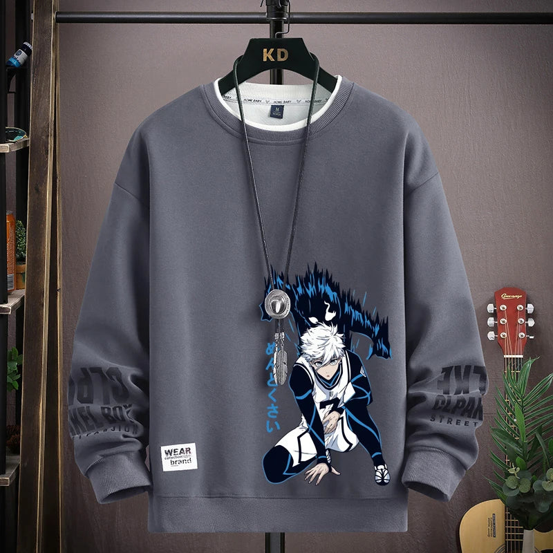 VARENO Anime Baskılı Oversize Sweatshirt