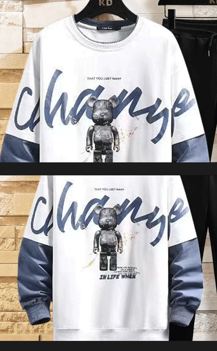 VARENO Ayıcık Baskılı Sweatshirt