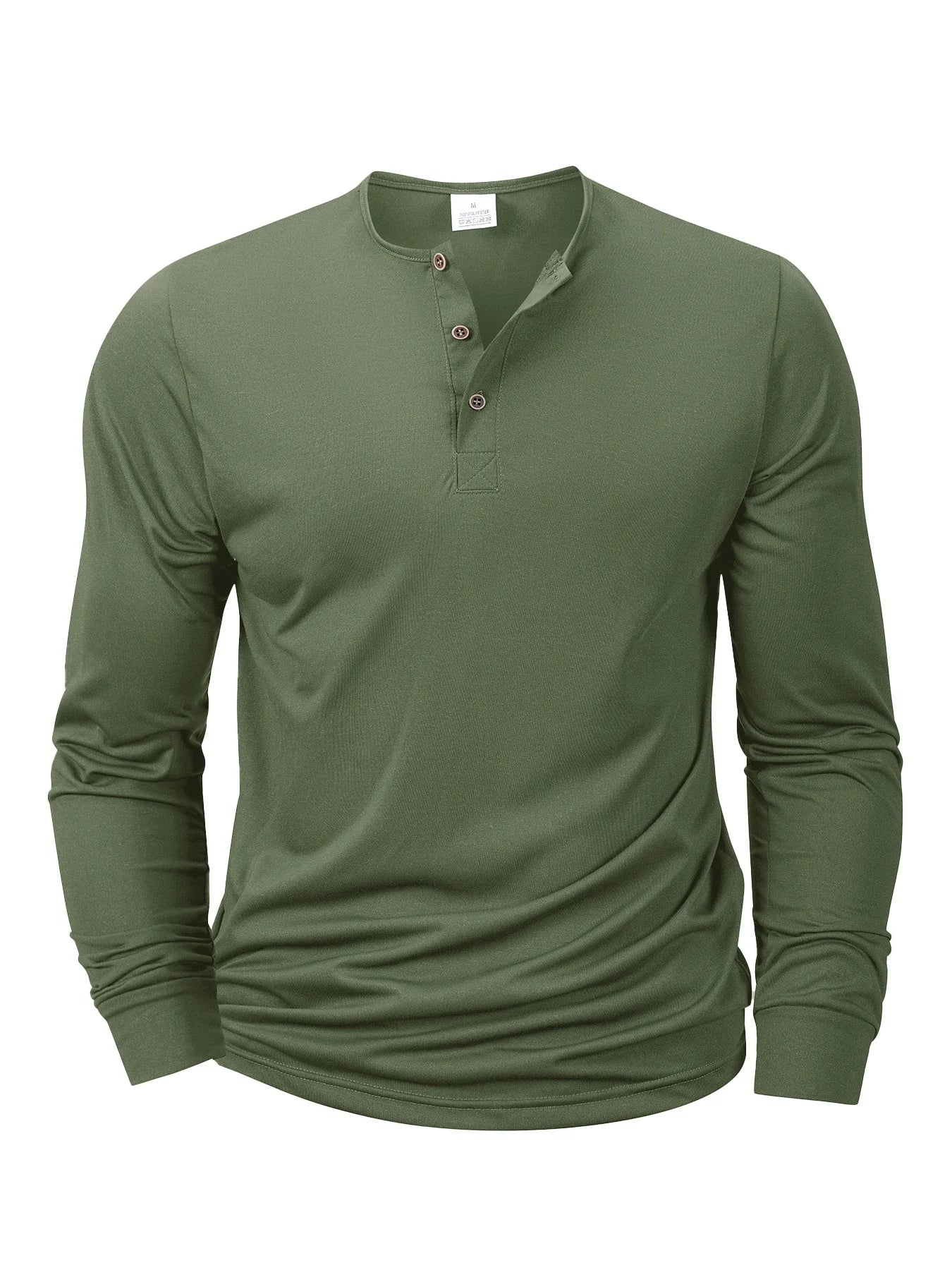 VARENO Uzun Kollu Henley T-shirt