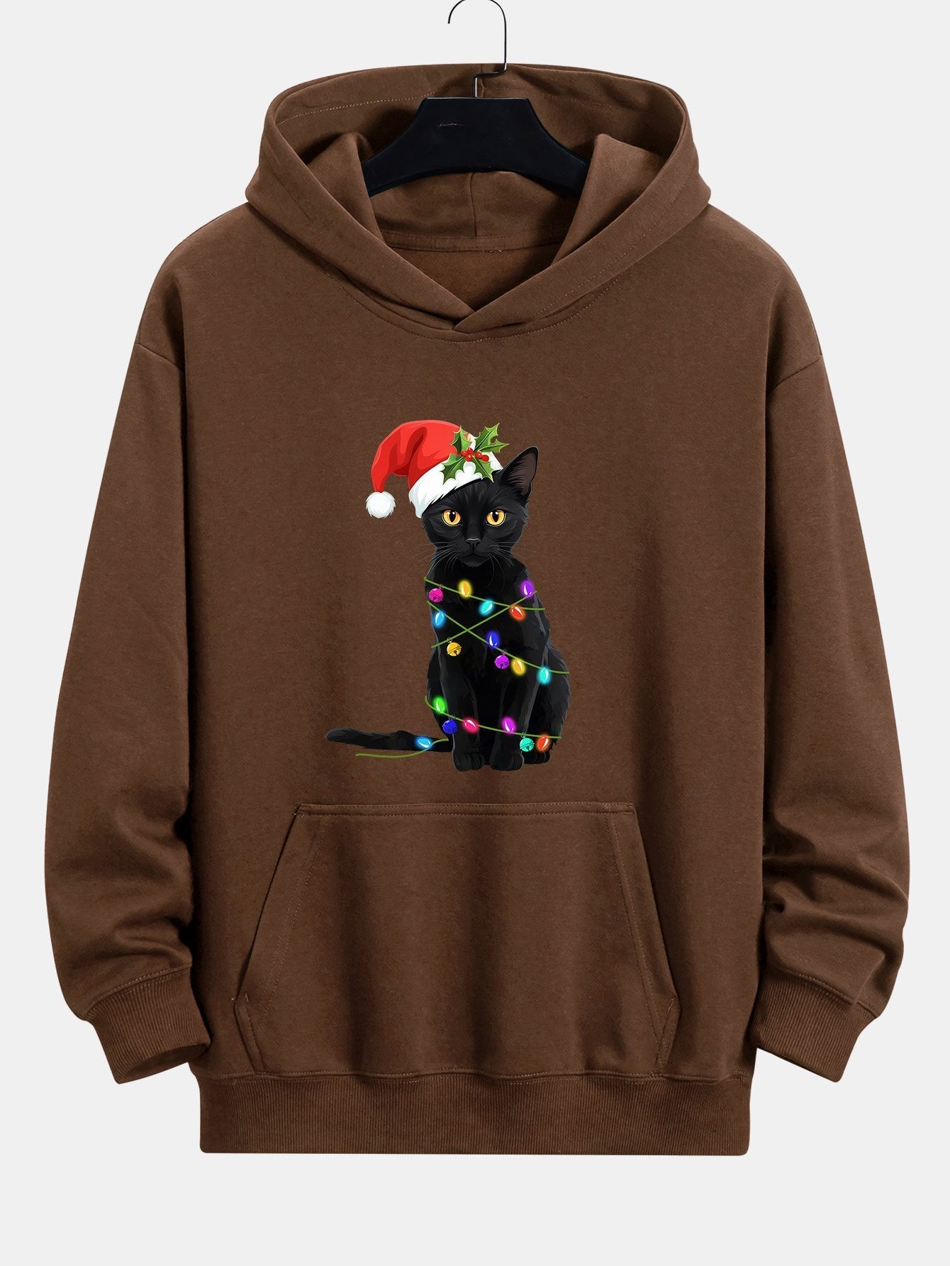 VARENO Christmas Lights Cat Hoodie