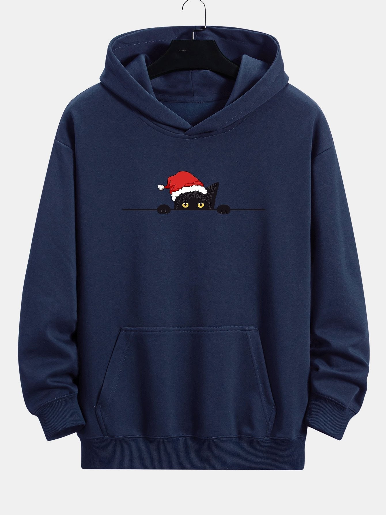 VARENO Christmas Black Cat Hoodie