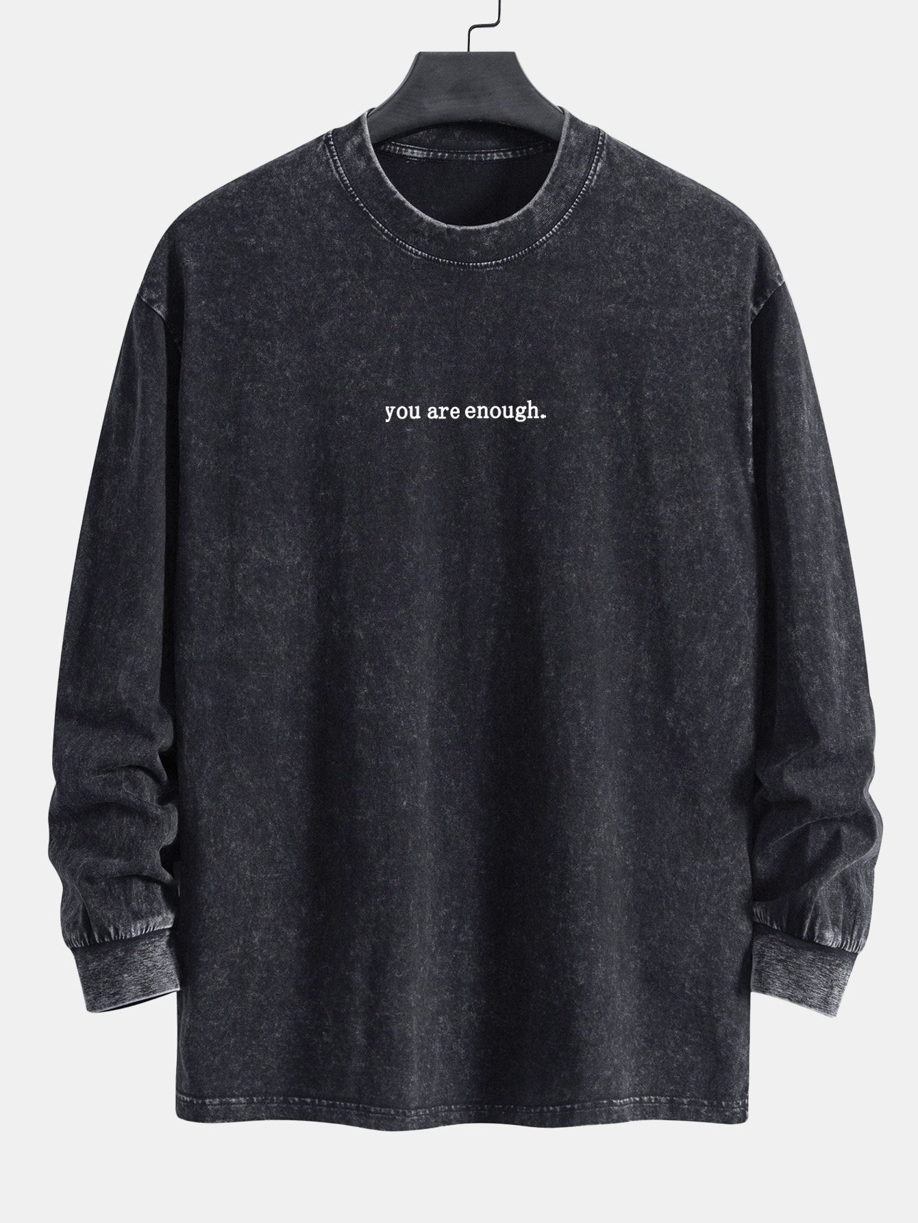 VARENO Slogan Print Sweatshirt