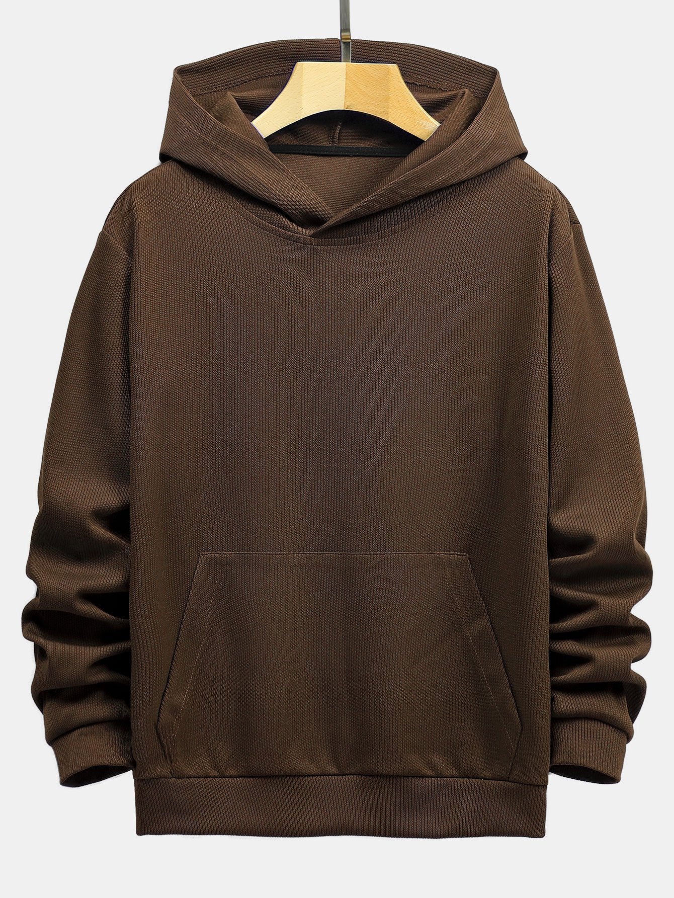 VARENO Basic Ribbed Hoodie