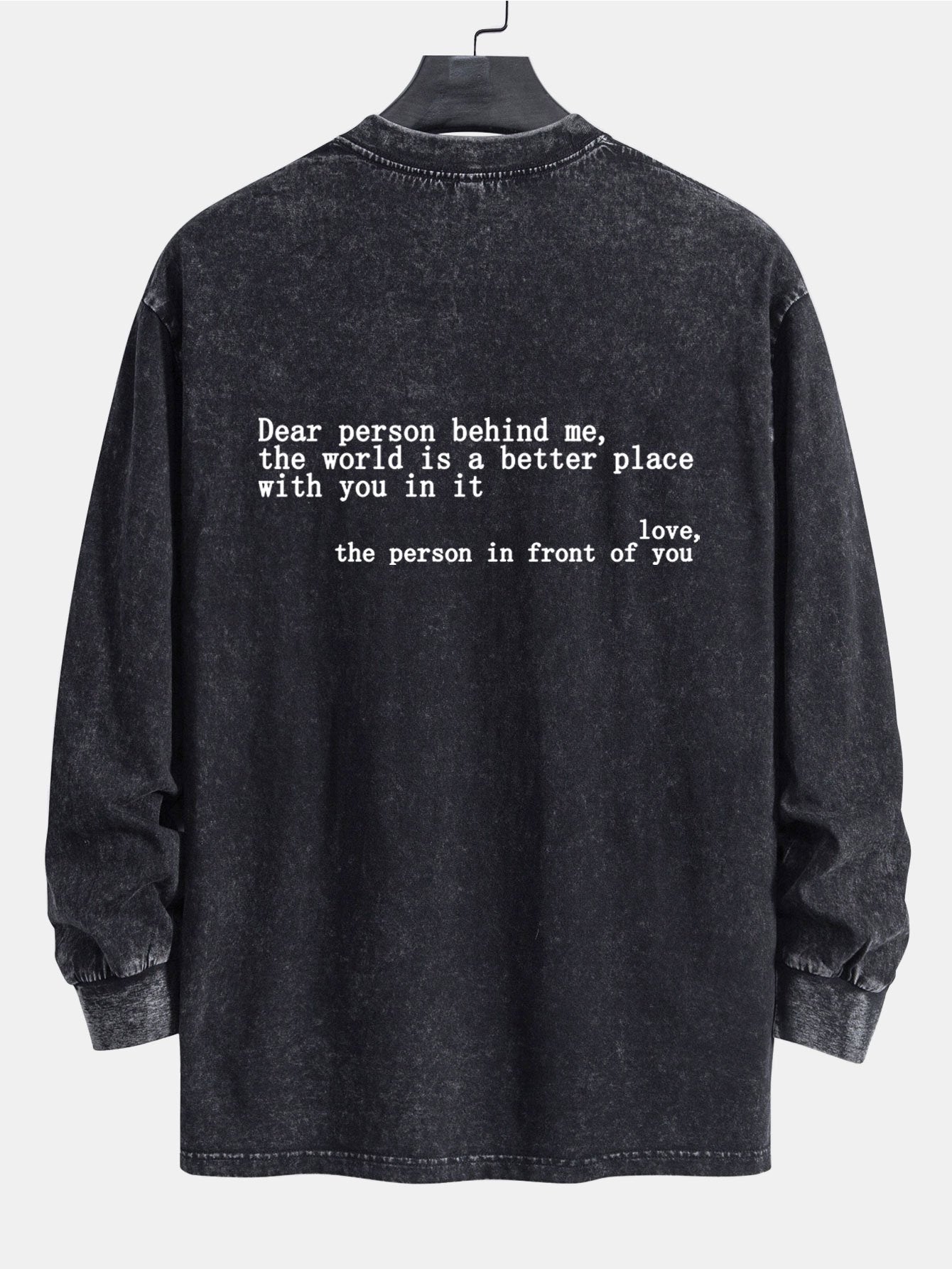 VARENO Slogan Print Sweatshirt
