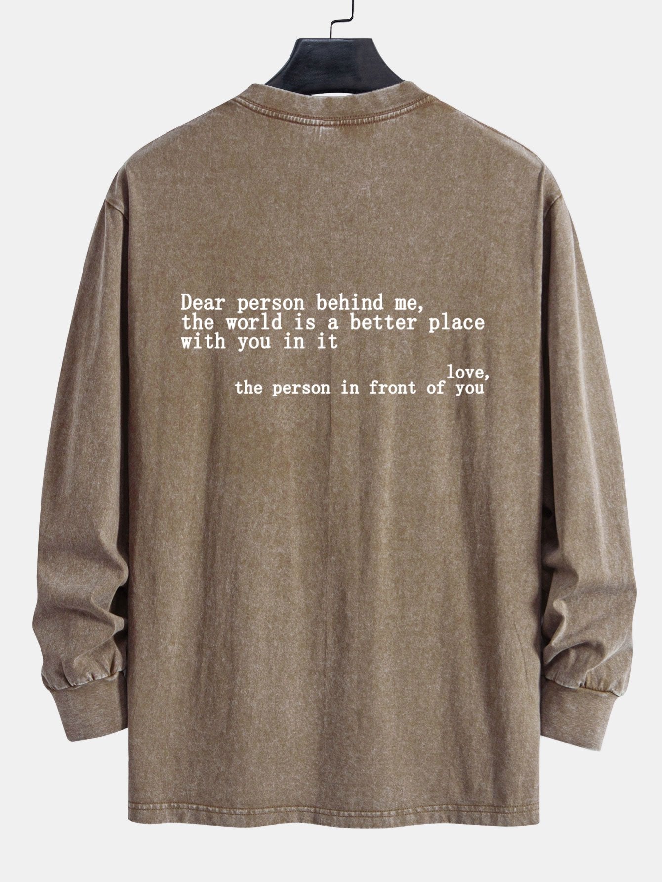 VARENO Slogan Print Sweatshirt