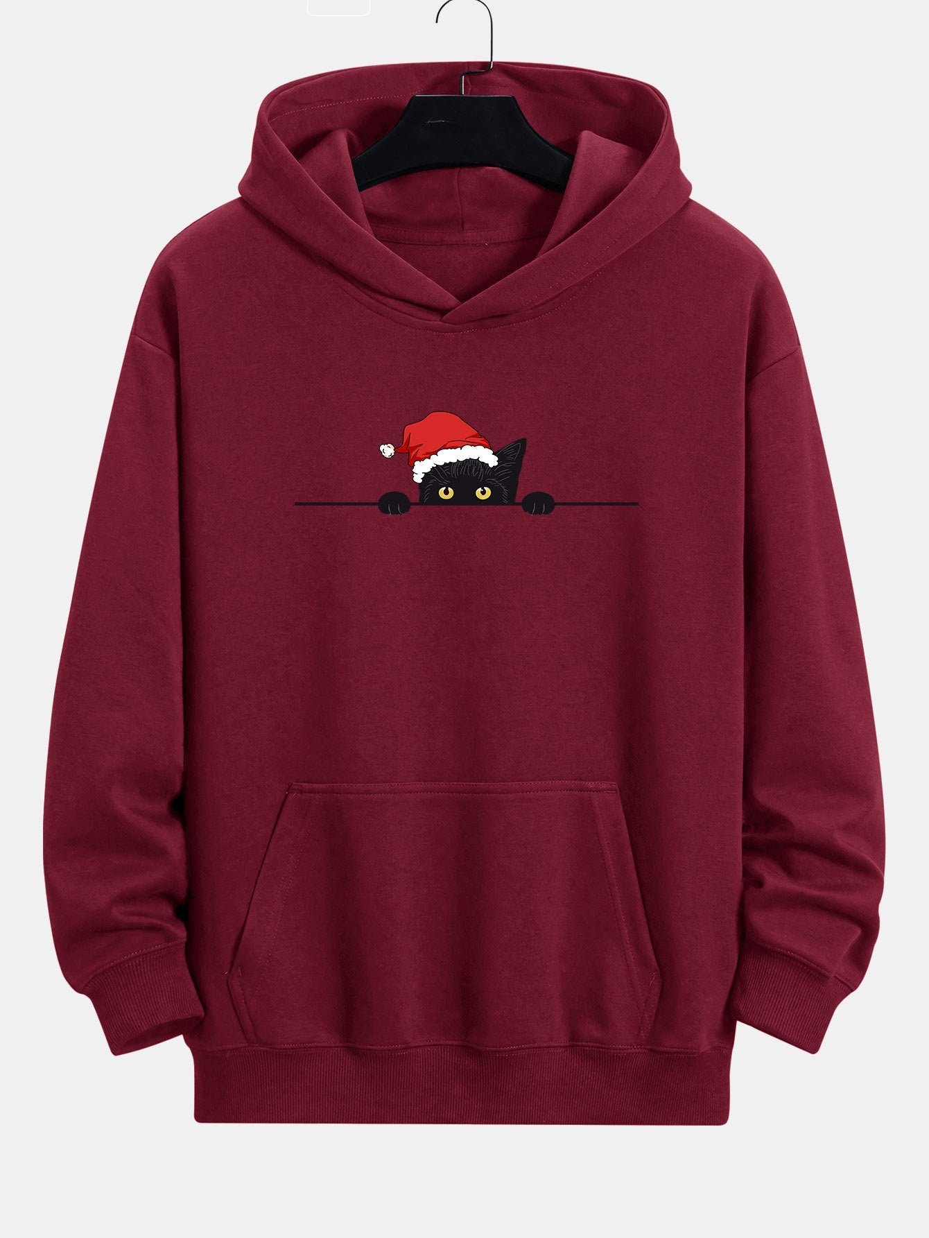 VARENO Christmas Black Cat Hoodie