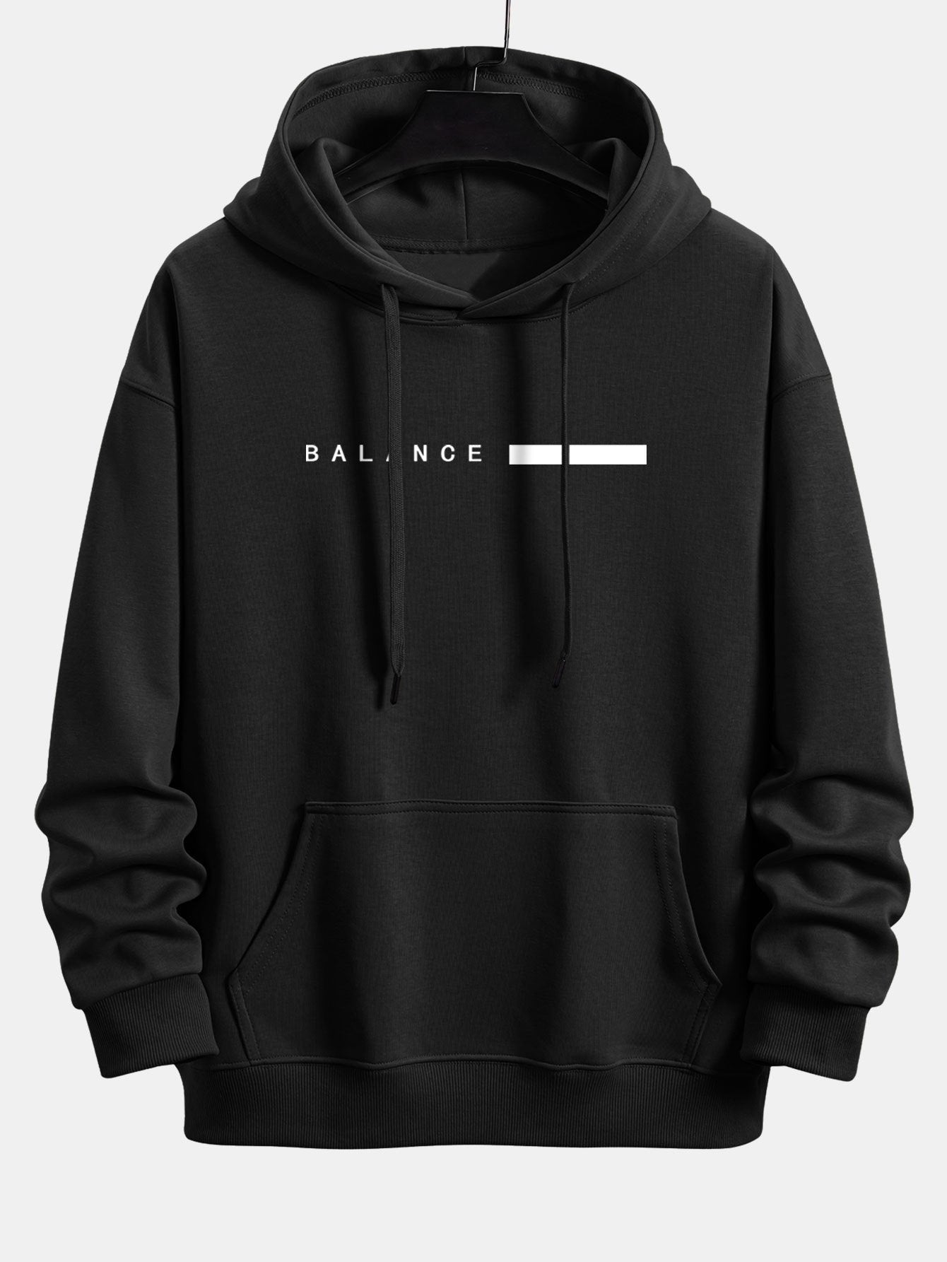 VARENO Balance Stripe Print Relax Fit Hoodie