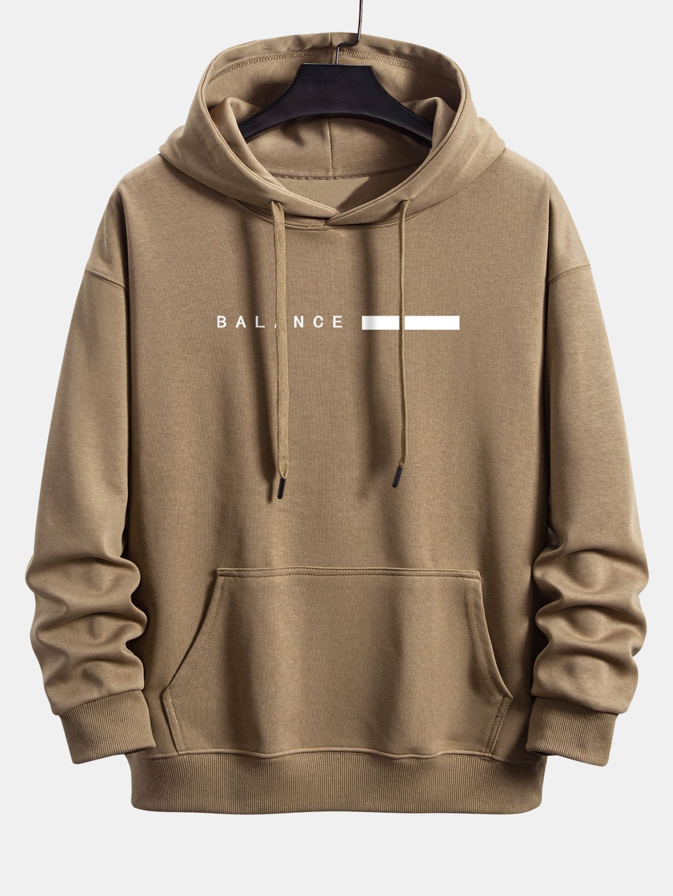 VARENO Balance Stripe Print Relax Fit Hoodie