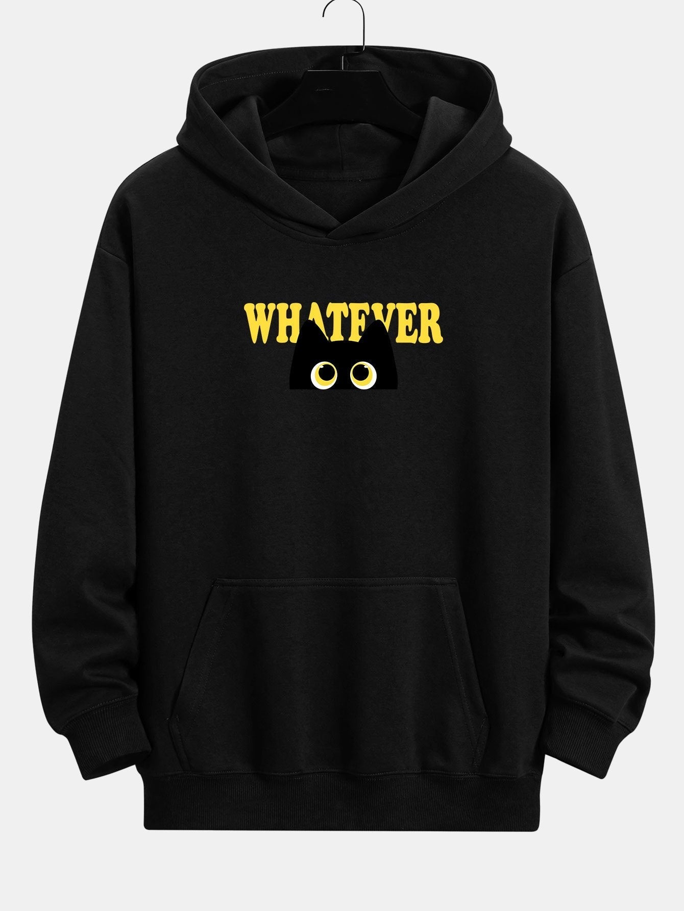 VARENO Whatever Black Cat Hoodie