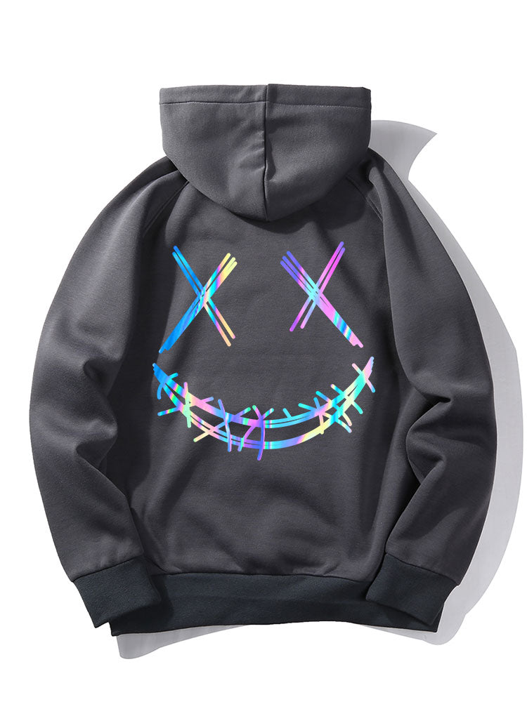 VARENO Gradient Smiley Hoodie