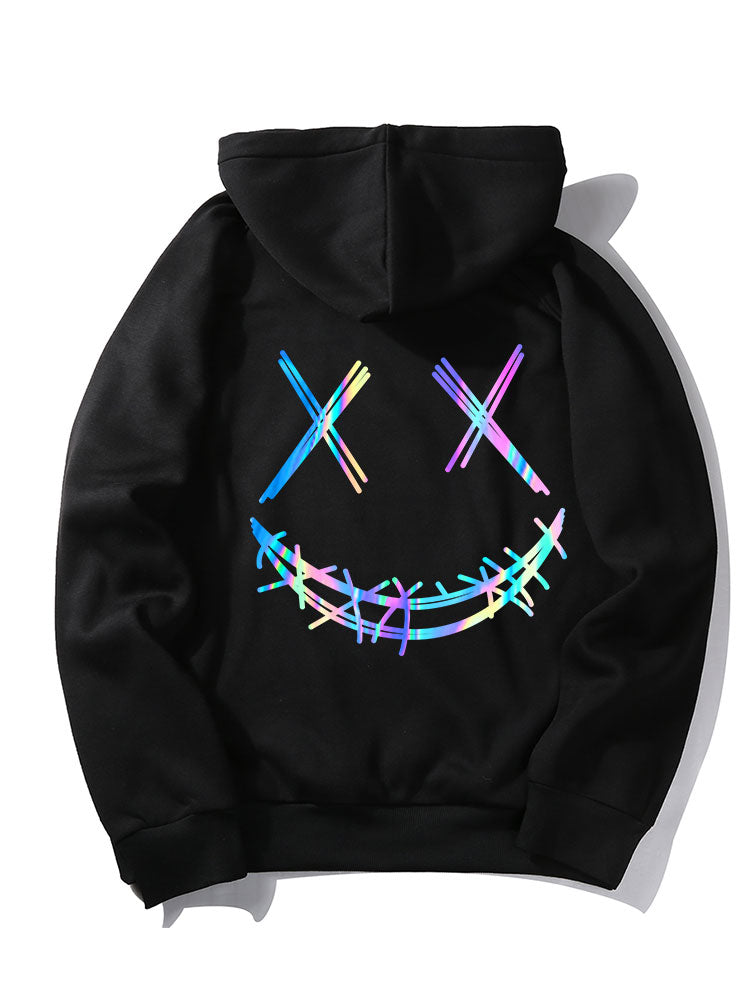 VARENO Gradient Smiley Hoodie