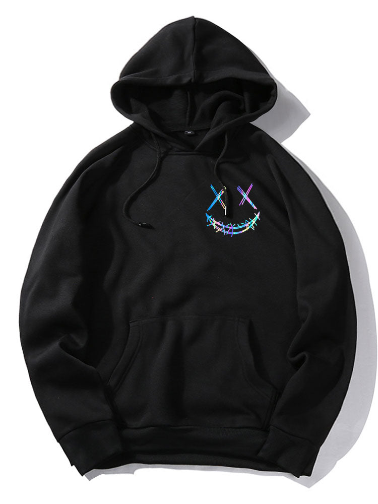 VARENO Gradient Smiley Hoodie