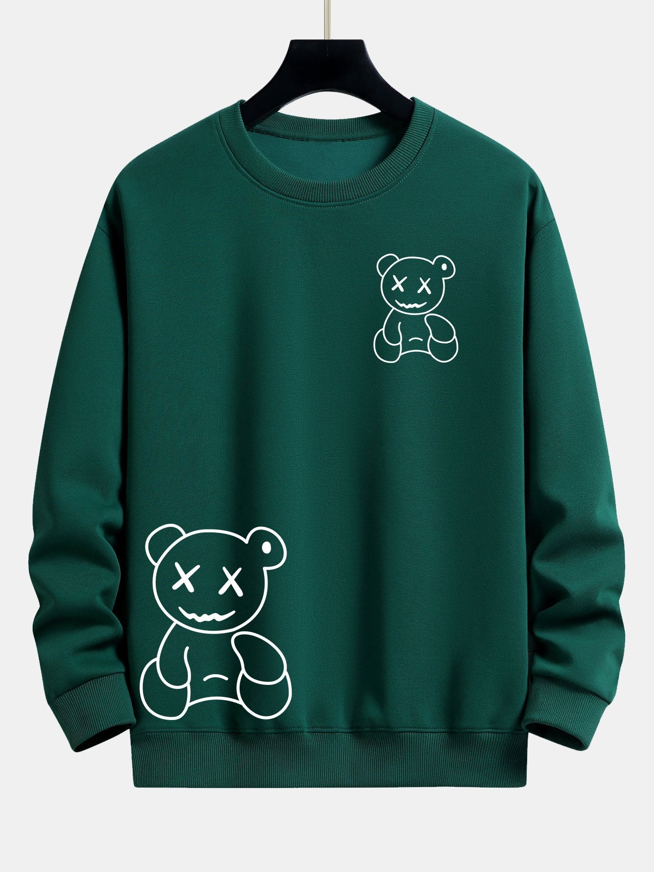 VARENO Bear Print Sweatshirt