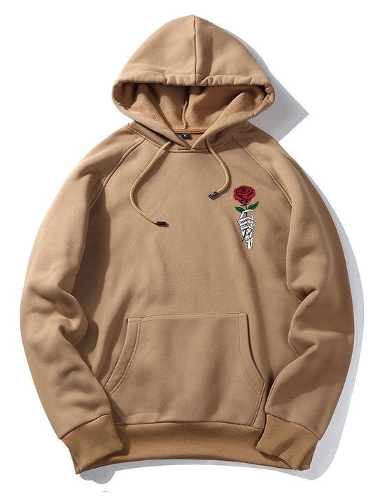 VARENO Rose Skull Hoodie