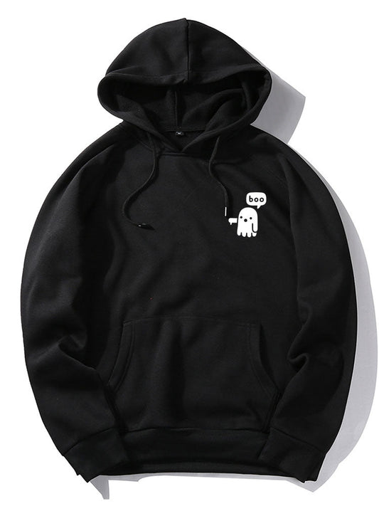 VARENO Cartoon Ghost Hoodie