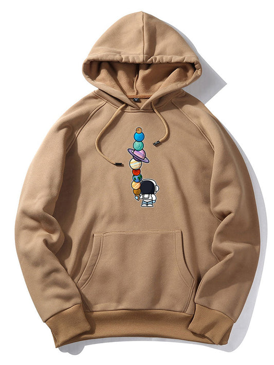 VARENO Cartoon Astronaut Hoodie
